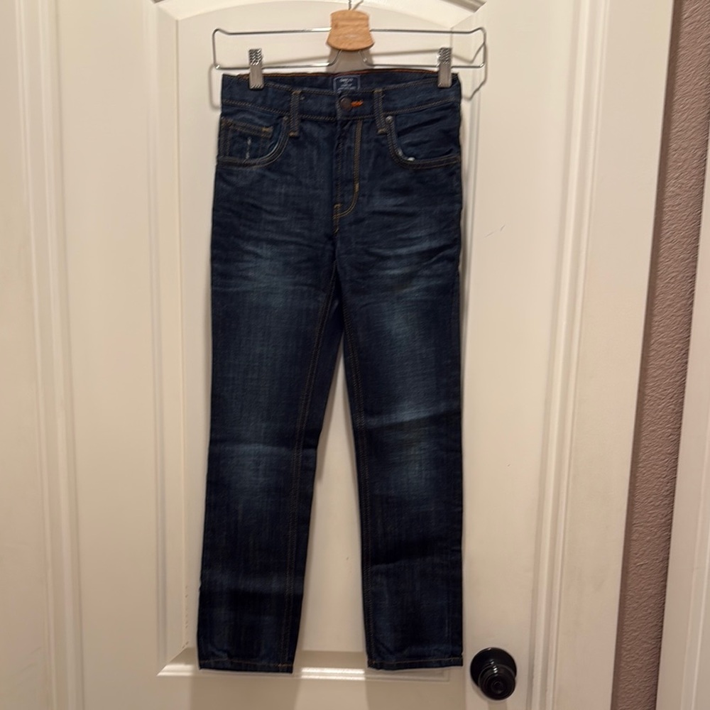 Kids Straight Slim fit Dark Blue Jeans